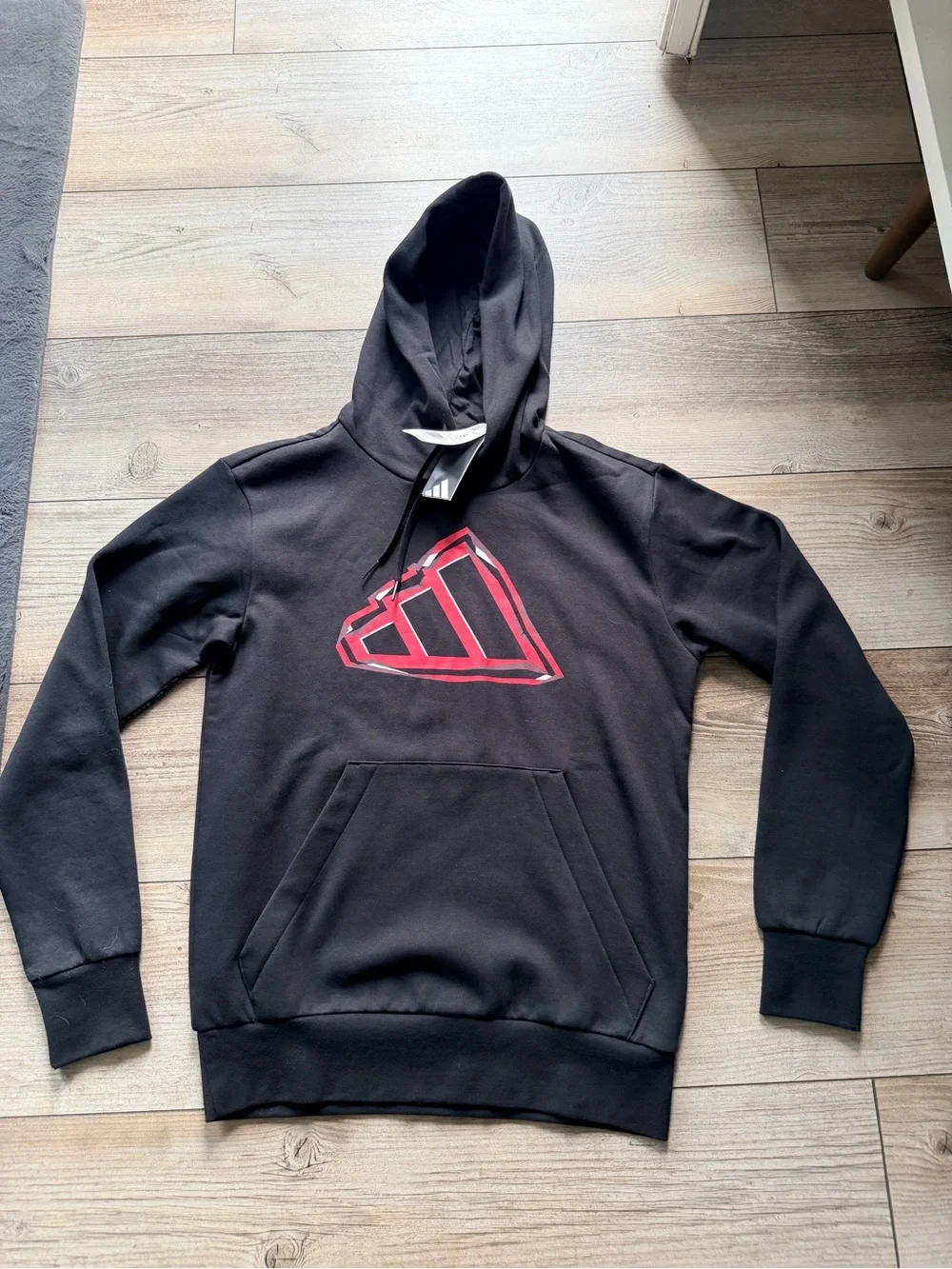 Adidas Men's Size Small Evo Pullover Hoodie. Black/Red. New with Tags